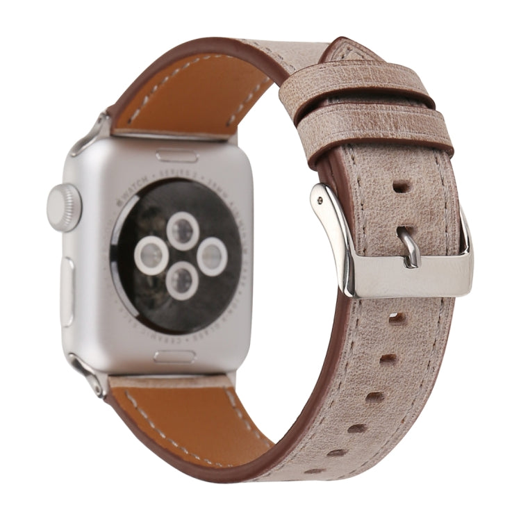 Dây đeo đồng hồ da thật phong cách mới cho Apple Watch Ultra 49mm & Watch Ultra 2 49mm / Series 10 46mm / 9&8&7 45mm / SE 3&SE 2&6&SE&5&4 44mm / 3&2&1 42mm, 42mm