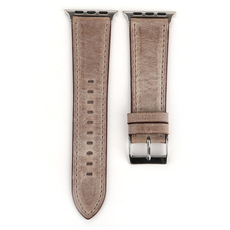Dây đeo đồng hồ da thật phong cách mới cho Apple Watch Ultra 49mm & Watch Ultra 2 49mm / Series 10 46mm / 9&8&7 45mm / SE 3&SE 2&6&SE&5&4 44mm / 3&2&1 42mm, 42mm