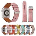 Dây đeo đồng hồ da thật phong cách mới cho Apple Watch Ultra 49mm & Watch Ultra 2 49mm / Series 10 46mm / 9&8&7 45mm / SE 3&SE 2&6&SE&5&4 44mm / 3&2&1 42mm, 42mm
