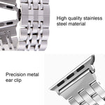 Dây đồng hồ thép không gỉ 7 hạt khóa bướm giấu 22mm cho Apple Watch 38mm, 22mm dành cho nam