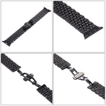 Dây đồng hồ thép không gỉ 7 hạt khóa bướm ẩn cho nam Apple Watch 42mm, 22mm nam