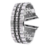 Dây đồng hồ thép không gỉ 7 hạt khóa bướm ẩn cho nam Apple Watch 42mm, 22mm nam