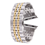 Dây đồng hồ thép không gỉ 7 hạt khóa bướm ẩn cho nam Apple Watch 42mm, 22mm nam