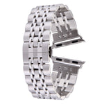 Dây đồng hồ thép không gỉ 7 hạt khóa bướm ẩn cho nam Apple Watch 42mm, 22mm nam