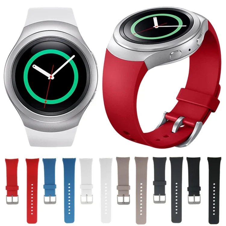 Dây đồng hồ silicone màu trơn cho Samsung Gear S2 Sport / Gear S2