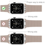 Dây đồng hồ da PU khóa vòng từ tính cho Apple Watch 38mm