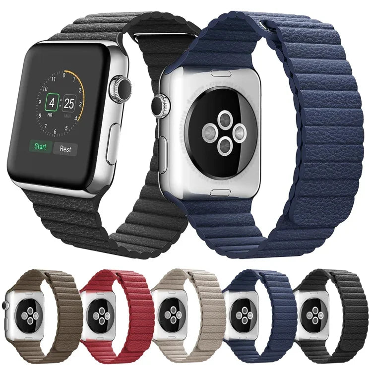 Dây đồng hồ da PU khóa vòng từ tính cho Apple Watch 38mm