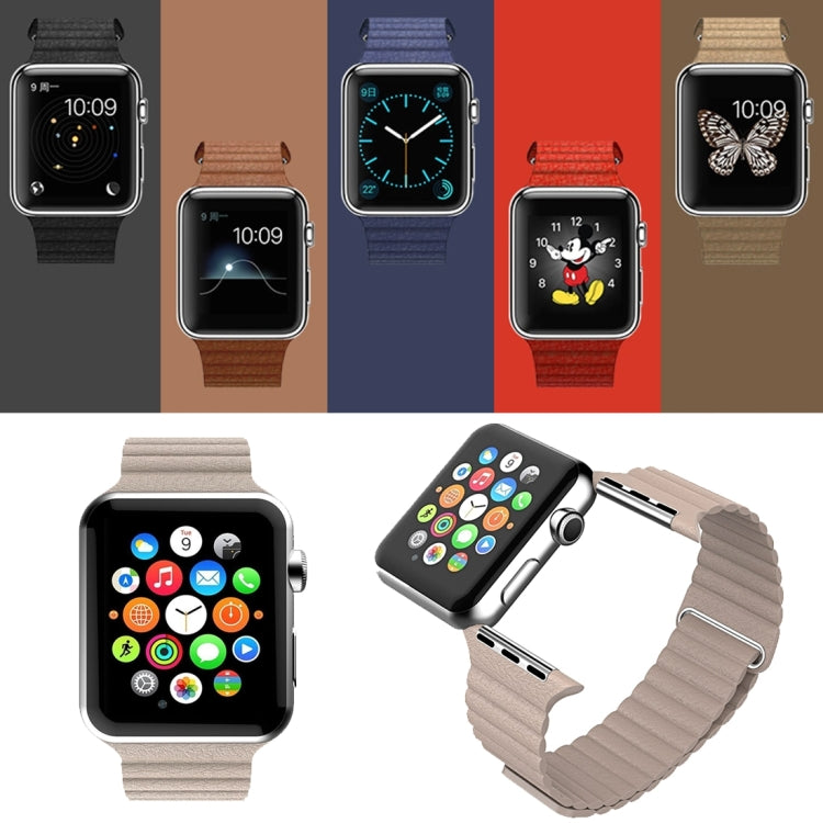 Dây đeo đồng hồ da PU khóa vòng từ tính cho Apple Watch 42mm