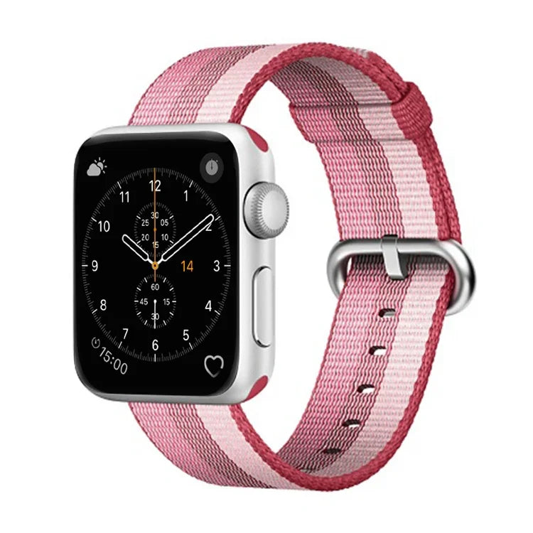 Dây đeo đồng hồ nylon dệt sọc cho Apple Watch 42mm, dành cho Apple Watch 42mm
