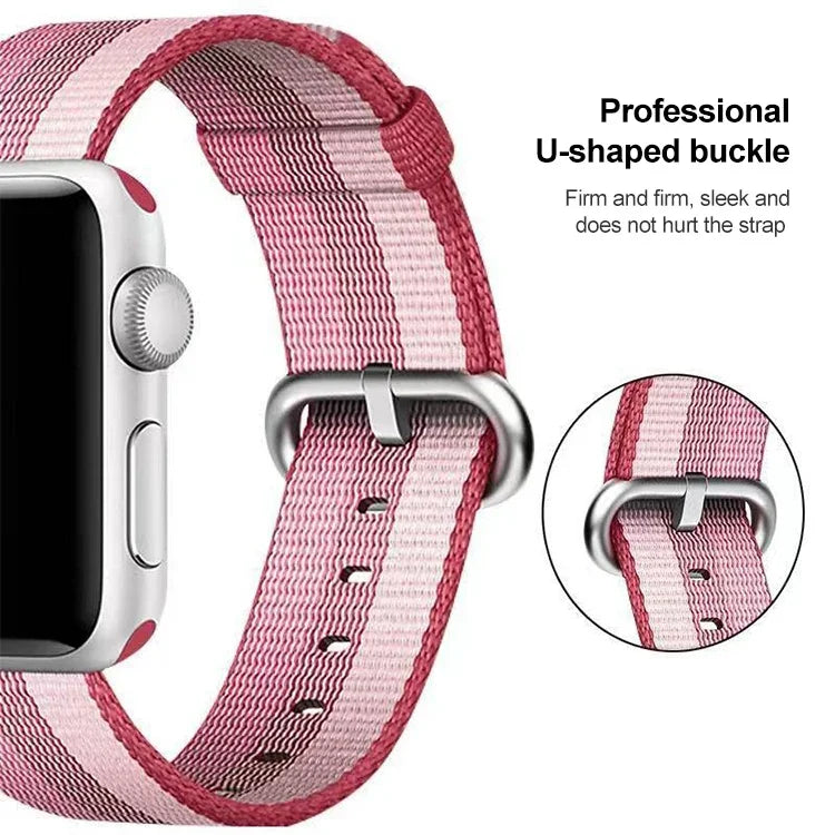 Dây đeo đồng hồ nylon dệt sọc cho Apple Watch 42mm, dành cho Apple Watch 42mm