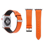 Dây đồng hồ da thật họa tiết lỗ đơn giản thời trang cho Apple Watch Series 10 42mm / 9&8&7 41mm / SE 3&SE 2&6&SE&5&4 40mm / 3&2&1 38mm, 38mm