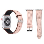Dây đồng hồ da thật họa tiết lỗ đơn giản thời trang cho Apple Watch Series 10 42mm / 9&8&7 41mm / SE 3&SE 2&6&SE&5&4 40mm / 3&2&1 38mm, 38mm