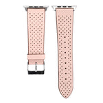 Dây đồng hồ da thật họa tiết lỗ đơn giản thời trang cho Apple Watch Series 10 42mm / 9&8&7 41mm / SE 3&SE 2&6&SE&5&4 40mm / 3&2&1 38mm, 38mm