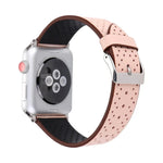 Dây đồng hồ da thật họa tiết lỗ đơn giản thời trang cho Apple Watch Series 10 42mm / 9&8&7 41mm / SE 3&SE 2&6&SE&5&4 40mm / 3&2&1 38mm, 38mm