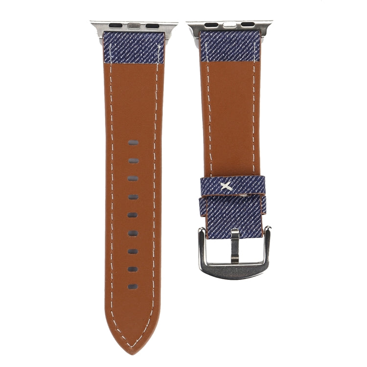 Dây đồng hồ da thật họa tiết cao bồi đơn giản thời trang cho Apple Watch Series 10 42mm / 9&8&7 41mm / SE 3&SE 2&6&SE&5&4 40mm / 3&2&1 38mm, 38mm