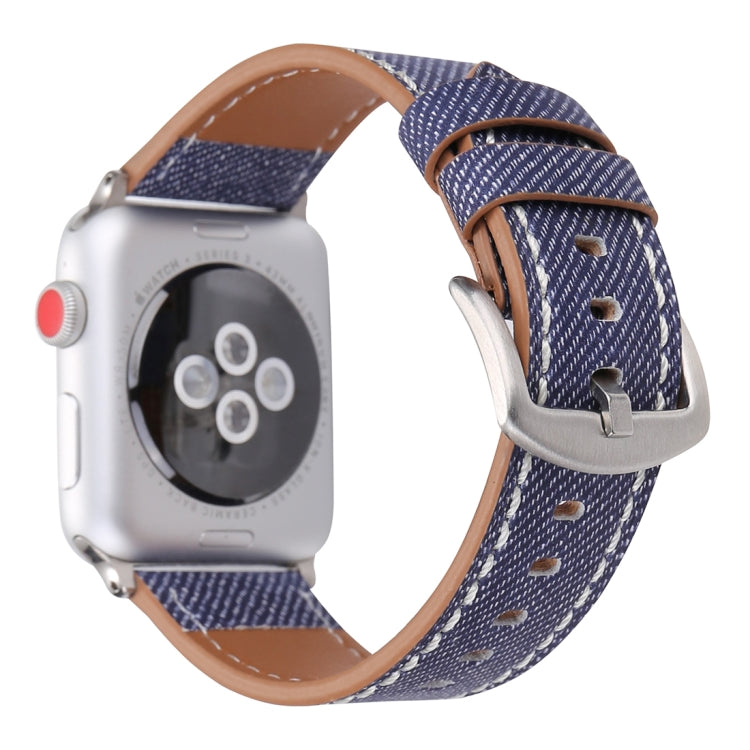 Dây đồng hồ da thật họa tiết cao bồi đơn giản thời trang cho Apple Watch Series 10 42mm / 9&8&7 41mm / SE 3&SE 2&6&SE&5&4 40mm / 3&2&1 38mm, 38mm