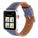 Dây đồng hồ da thật họa tiết cao bồi đơn giản thời trang cho Apple Watch Series 10 42mm / 9&8&7 41mm / SE 3&SE 2&6&SE&5&4 40mm / 3&2&1 38mm, 38mm