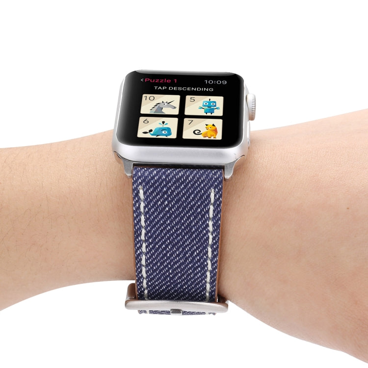 Dây đồng hồ da thật họa tiết cao bồi đơn giản thời trang cho Apple Watch Series 10 42mm / 9&8&7 41mm / SE 3&SE 2&6&SE&5&4 40mm / 3&2&1 38mm, 38mm
