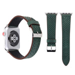 Dây đồng hồ da thật thời trang đơn giản họa tiết lỗ, 42mm, Dành cho Apple Watch Ultra 49mm & Watch Ultra 2 49mm / Series 10 46mm / 9&8&7 45mm / SE 3&SE 2&6&SE&5&4 44mm / 3&2&1 42mm