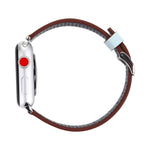 Dây đồng hồ da thật thời trang đơn giản họa tiết lỗ, 42mm, Dành cho Apple Watch Ultra 49mm & Watch Ultra 2 49mm / Series 10 46mm / 9&8&7 45mm / SE 3&SE 2&6&SE&5&4 44mm / 3&2&1 42mm