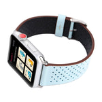 Dây đồng hồ da thật thời trang đơn giản họa tiết lỗ, 42mm, Dành cho Apple Watch Ultra 49mm & Watch Ultra 2 49mm / Series 10 46mm / 9&8&7 45mm / SE 3&SE 2&6&SE&5&4 44mm / 3&2&1 42mm