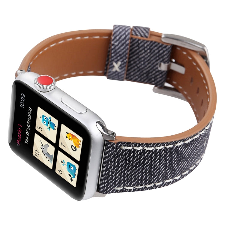 Dây đồng hồ da thật họa tiết cao bồi thời trang đơn giản cho Apple Watch Ultra 49mm & Watch Ultra 2 49mm / Series 10 46mm / 9&8&7 45mm / SE 3&SE 2&6&SE&5&4 44mm / 3&2&1 42mm, 42mm