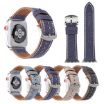 Dây đồng hồ da thật họa tiết cao bồi thời trang đơn giản cho Apple Watch Ultra 49mm & Watch Ultra 2 49mm / Series 10 46mm / 9&8&7 45mm / SE 3&SE 2&6&SE&5&4 44mm / 3&2&1 42mm, 42mm