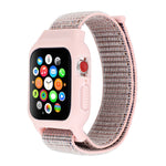 Dây đồng hồ nylon có móc và vòng dán cho Apple Watch Ultra 49mm / Series 8&7 45mm / SE 2&6&SE&5&4 44mm / 3&2&1 42mm