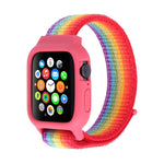 Dây đồng hồ nylon có móc và vòng dán cho Apple Watch Ultra 49mm / Series 8&7 45mm / SE 2&6&SE&5&4 44mm / 3&2&1 42mm