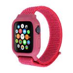 Dây đồng hồ nylon có móc và vòng dán cho Apple Watch Ultra 49mm / Series 8&7 45mm / SE 2&6&SE&5&4 44mm / 3&2&1 42mm