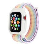 Dây đồng hồ nylon có móc và vòng dán cho Apple Watch Ultra 49mm / Series 8&7 45mm / SE 2&6&SE&5&4 44mm / 3&2&1 42mm