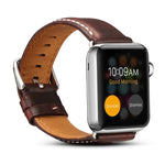 Dây đồng hồ da sáp dầu Denior phong cách cổ điển cho Apple Watch Series 7 45mm / 6 & SE & 5 & 4 44mm / 3 & 2 & 1 42mm