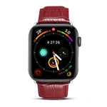 Dây đồng hồ da bò vân cá sấu Denior cho Apple Watch Ultra 49mm & Watch Ultra 2 49mm / Series 10 46mm / 9&8&7 45mm / SE 3&SE 2&6&SE&5&4 44mm / 3&2&1 42mm