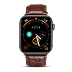 Dây đồng hồ da bò vân cá sấu Denior cho Apple Watch Ultra 49mm & Watch Ultra 2 49mm / Series 10 46mm / 9&8&7 45mm / SE 3&SE 2&6&SE&5&4 44mm / 3&2&1 42mm
