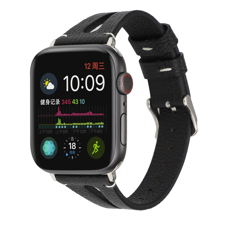 Dây Đồng Hồ Da Hình Chữ V Đơn Giản cho Apple Watch Ultra 49mm & Watch Ultra 2 49mm / Series 10 46mm / 9&8&7 45mm / SE 3&SE 2&6&SE&5&4 44mm / 3&2&1 42mm
