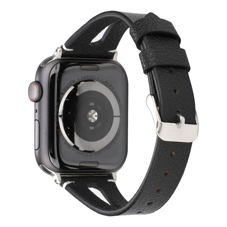 Dây Đồng Hồ Da Hình Chữ V Đơn Giản cho Apple Watch Ultra 49mm & Watch Ultra 2 49mm / Series 10 46mm / 9&8&7 45mm / SE 3&SE 2&6&SE&5&4 44mm / 3&2&1 42mm