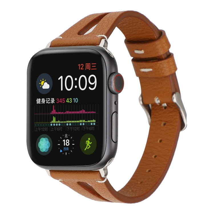 Dây Đồng Hồ Da Hình Chữ V Đơn Giản cho Apple Watch Ultra 49mm & Watch Ultra 2 49mm / Series 10 46mm / 9&8&7 45mm / SE 3&SE 2&6&SE&5&4 44mm / 3&2&1 42mm