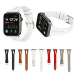 Dây Đồng Hồ Da Hình Chữ V Đơn Giản cho Apple Watch Ultra 49mm & Watch Ultra 2 49mm / Series 10 46mm / 9&8&7 45mm / SE 3&SE 2&6&SE&5&4 44mm / 3&2&1 42mm