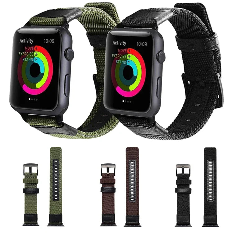 Dây đồng hồ nylon kiểu Jeep với khóa thép không gỉ cho Apple Watch Series 3 & 2 & 1 42mm, 42mm