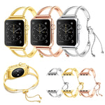 Dây đồng hồ kim loại hình chữ V với khóa thép không gỉ cho Apple Watch Series 10 42mm / 9&8&7 41mm / SE 3&SE 2&6&SE&5&4 40mm / 3&2&1 38mm, 7 41mm / 6&SE&5&4 40mm / 3&2&1 38mm
