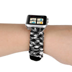 Dây đồng hồ dây dù dùi dù da thật Magic Paste với khóa thép không gỉ cho Apple Watch Series 10 42mm / 9&8&7 41mm / SE 3&SE 2&6&SE&5&4 40mm / 3&2&1 38mm, 7 41mm / 6&SE&5&4 40mm / 3&2&1 38mm