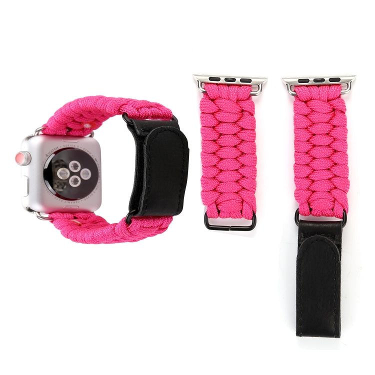 Dây đồng hồ dây dù dùi dù da thật Magic Paste với khóa thép không gỉ cho Apple Watch Series 10 42mm / 9&8&7 41mm / SE 3&SE 2&6&SE&5&4 40mm / 3&2&1 38mm, 7 41mm / 6&SE&5&4 40mm / 3&2&1 38mm