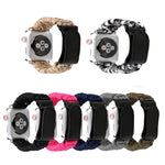 Dây đồng hồ dây dù dùi dù da thật Magic Paste với khóa thép không gỉ cho Apple Watch Series 10 42mm / 9&8&7 41mm / SE 3&SE 2&6&SE&5&4 40mm / 3&2&1 38mm, 7 41mm / 6&SE&5&4 40mm / 3&2&1 38mm