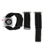 Dây đồng hồ da thật Magic Paste dây dù dù ô nylon với khóa thép không gỉ cho Apple Watch Ultra 49mm & Watch Ultra 2 49mm / Series 10 46mm / 9&8&7 45mm / SE 3&SE 2&6&SE&5&4 44mm / 3&2&1 42mm, 7 45mm / 6&SE&5&4 44mm / 3&2&1 42mm