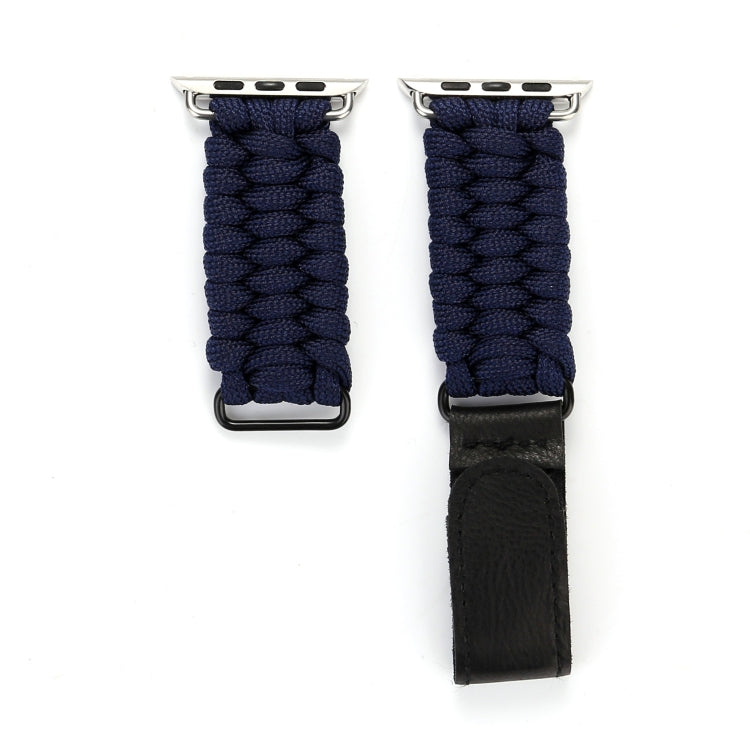 Dây đồng hồ da thật Magic Paste dây dù dù ô nylon với khóa thép không gỉ cho Apple Watch Ultra 49mm & Watch Ultra 2 49mm / Series 10 46mm / 9&8&7 45mm / SE 3&SE 2&6&SE&5&4 44mm / 3&2&1 42mm, 7 45mm / 6&SE&5&4 44mm / 3&2&1 42mm