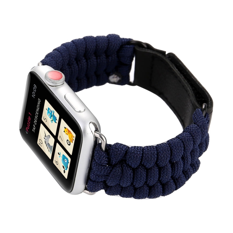 Dây đồng hồ da thật Magic Paste dây dù dù ô nylon với khóa thép không gỉ cho Apple Watch Ultra 49mm & Watch Ultra 2 49mm / Series 10 46mm / 9&8&7 45mm / SE 3&SE 2&6&SE&5&4 44mm / 3&2&1 42mm, 7 45mm / 6&SE&5&4 44mm / 3&2&1 42mm