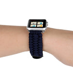 Dây đồng hồ da thật Magic Paste dây dù dù ô nylon với khóa thép không gỉ cho Apple Watch Ultra 49mm & Watch Ultra 2 49mm / Series 10 46mm / 9&8&7 45mm / SE 3&SE 2&6&SE&5&4 44mm / 3&2&1 42mm, 7 45mm / 6&SE&5&4 44mm / 3&2&1 42mm