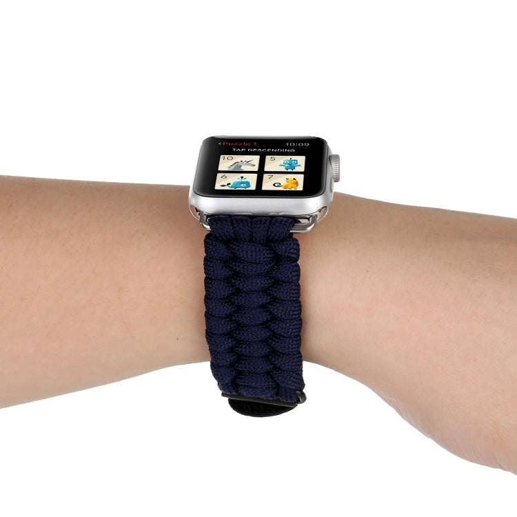 Dây đồng hồ da thật Magic Paste dây dù dù ô nylon với khóa thép không gỉ cho Apple Watch Ultra 49mm & Watch Ultra 2 49mm / Series 10 46mm / 9&8&7 45mm / SE 3&SE 2&6&SE&5&4 44mm / 3&2&1 42mm, 7 45mm / 6&SE&5&4 44mm / 3&2&1 42mm