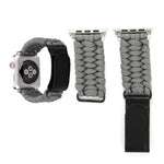 Dây đồng hồ da thật Magic Paste dây dù dù ô nylon với khóa thép không gỉ cho Apple Watch Ultra 49mm & Watch Ultra 2 49mm / Series 10 46mm / 9&8&7 45mm / SE 3&SE 2&6&SE&5&4 44mm / 3&2&1 42mm, 7 45mm / 6&SE&5&4 44mm / 3&2&1 42mm