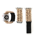 Dây đồng hồ da thật Magic Paste dây dù dù ô nylon với khóa thép không gỉ cho Apple Watch Ultra 49mm & Watch Ultra 2 49mm / Series 10 46mm / 9&8&7 45mm / SE 3&SE 2&6&SE&5&4 44mm / 3&2&1 42mm, 7 45mm / 6&SE&5&4 44mm / 3&2&1 42mm